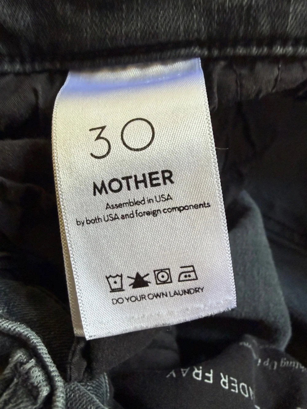 Mother Weekender Fray Lighting Up Lanterns Grey Black Wash 30 - Picture 8 of 10